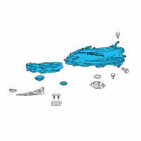 OEM 2020 Lexus LS500h Headlamp Unit With Gas Diagram - 81145-50D01