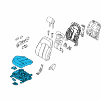 OEM 2019 Hyundai Sonata Cushion Assembly-Front Seat, Passenger Diagram - 88200-C2KD0-XTG