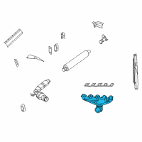 OEM 2010 Dodge Viper Exhaust Manifold Diagram - 5037704AC