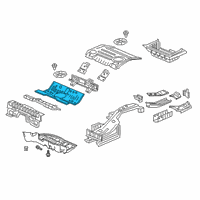 OEM 2019 Honda Clarity RR., Floor Diagram - 65511-TRV-A00ZZ