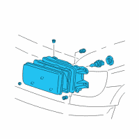 OEM 1998 Toyota 4Runner Headlamp Assembly Diagram - 81150-35211