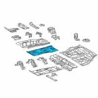 OEM 2016 Toyota Prius V PAN, FR FLOOR, RH Diagram - 58111-72901