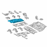 OEM 2017 Toyota Prius V Center Floor Pan Diagram - 58113-47902