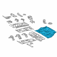 OEM 2012 Toyota Prius V Center Floor Pan Diagram - 58211-47090