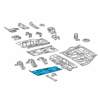 OEM Toyota Prius V Front Floor Pan Diagram - 58112-72901