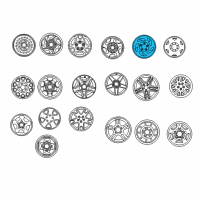 OEM 2001 Ford F-150 Wheel, Alloy Diagram - YL3Z-1007-CA