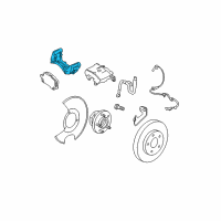 OEM Cadillac Caliper Support Diagram - 13279658