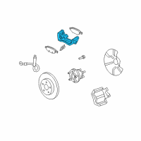 OEM 2007 Pontiac G6 Bracket, Rear Brake Caliper Diagram - 22705359