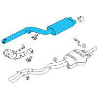 OEM 2013 BMW Z4 Front Silencer Diagram - 18-30-7-647-053