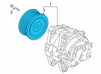 OEM 2020 Hyundai Sonata Pulley-Generator Diagram - 37322-2S220