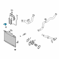 OEM 2016 Scion iA Radiator Assembly Upper Bracket Diagram - 90118-WB831