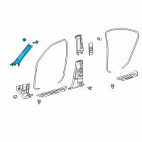 OEM Lexus GARNISH, Front Pillar Diagram - 62211-50122-B1