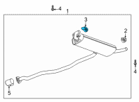 OEM 2021 Buick Encore GX Muffler & Pipe Hanger Diagram - 42708942