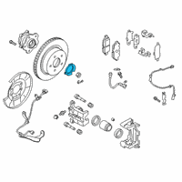 OEM 2016 Nissan Pathfinder Cap-Hub, Rear Wheel Diagram - 43234-CA000