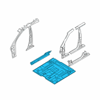 OEM 2013 Hyundai Tucson Panel Complete-Front Floor Diagram - 65100-2S400