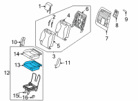 OEM Kia Carnival PAD ASSY-3RD CUSHION Diagram - 89A25R0060