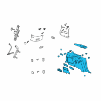 OEM 2008 GMC Acadia Quarter Trim Panel Diagram - 25956768