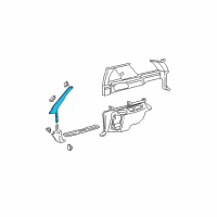 OEM Chevrolet S10 Molding Asm-Windshield Side Garnish <Use 1C2N*Graphite Diagram - 15735044