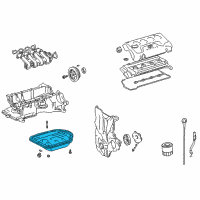 OEM 2005 Toyota Prius Lower Oil Pan Diagram - 12102-21010