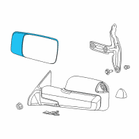OEM 2017 Ram 1500 Glass-SPOTTER Mirror Replacement Diagram - 68067730AA