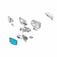 OEM Honda Crosstour Mirror, Passenger Side (Flat) (Heated) Diagram - 76253-TP6-A11