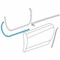 OEM 2009 Cadillac XLR Lower Weatherstrip Diagram - 10448623