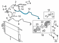 OEM Ram 1500 A/C Suction Diagram - 68277014AC