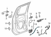 OEM 2020 Chevrolet Silverado 2500 HD Lock Cable Diagram - 23506181