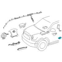 OEM 2022 Toyota Sequoia Side Sensor Diagram - 89831-0C130