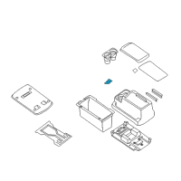 OEM Infiniti Console Assy-Rear Latch Diagram - 96957-7S000