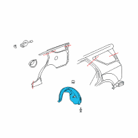 OEM 2004 Cadillac SRX Wheelhouse Liner Diagram - 25848125