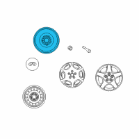 OEM 1990 Nissan Maxima Spare Tire Wheel Assembly Diagram - 40300-V8077