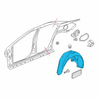 OEM 2010 Chevrolet Malibu Wheelhouse Liner Diagram - 20830612