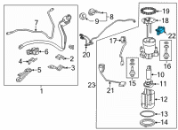 OEM Lexus RX350L Support, Fuel Suction Diagram - 77174-48040