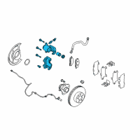 OEM 2008 Nissan Quest CALIPER Assembly-Rear RH, W/O Pads Or SHIMS Diagram - 44001-CN11A