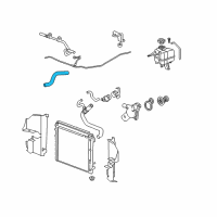 OEM Cadillac SRX Radiator Inlet Hose (Upper) Diagram - 89023434
