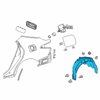 OEM 2018 Toyota Camry Wheelhouse Liner Diagram - 65637-06300