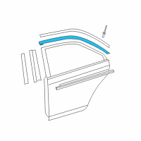 OEM 2013 Toyota Camry Upper Molding Diagram - 75764-06090