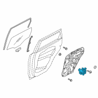 OEM Kia Soul Motor Assembly-Power Window Diagram - 83450B2001