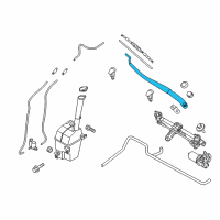 OEM 2018 Hyundai Santa Fe Sport Windshield Wiper Arm Assembly, Driver Diagram - 98311-4Z000