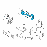 OEM Nissan Rogue Select CALIPER Assembly-Rear LH, W/O Pads Or SHIMS Diagram - 44011-JG00A