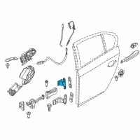 OEM 2014 BMW ActiveHybrid 5 Hinge, Rear Door, Upper, Left Diagram - 41-52-7-259-595