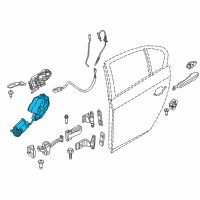 OEM 2015 BMW 550i GT Rear Left Complete Lock Diagram - 51-22-7-154-515