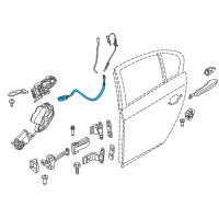OEM 2016 BMW M5 Rear Door Handle Bowden Cable Diagram - 51-22-7-175-720