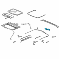 OEM 2005 Acura RSX Motor Assembly, Sunroof Diagram - 70450-S7S-003