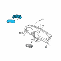 OEM 2004 Ford Thunderbird Cluster Assembly Diagram - 4W6Z-10849-AA