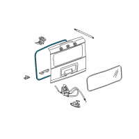 OEM 2006 Hummer H2 Weatherstrip Diagram - 15772338