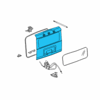 OEM Hummer H2 Gate, Lift Diagram - 10384904