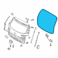 OEM 2018 Kia Sedona Weatherstrip-Tail Gate Opening Diagram - 87321A9000