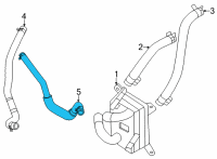 OEM Kia Sorento Hose Assembly-RADAATOR, L Diagram - 254153D100